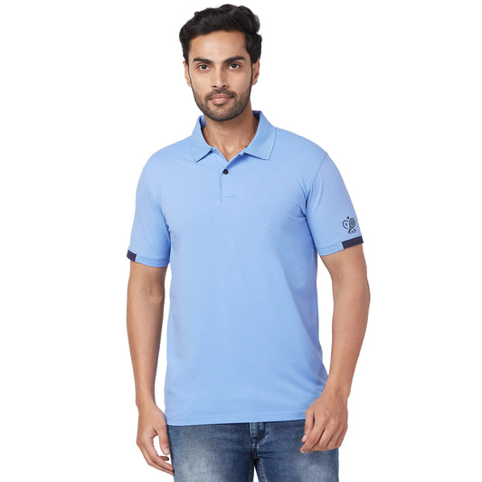 Park Avenue Men White Print Slim Fit Cotton Blend Round Neck T-Shirt