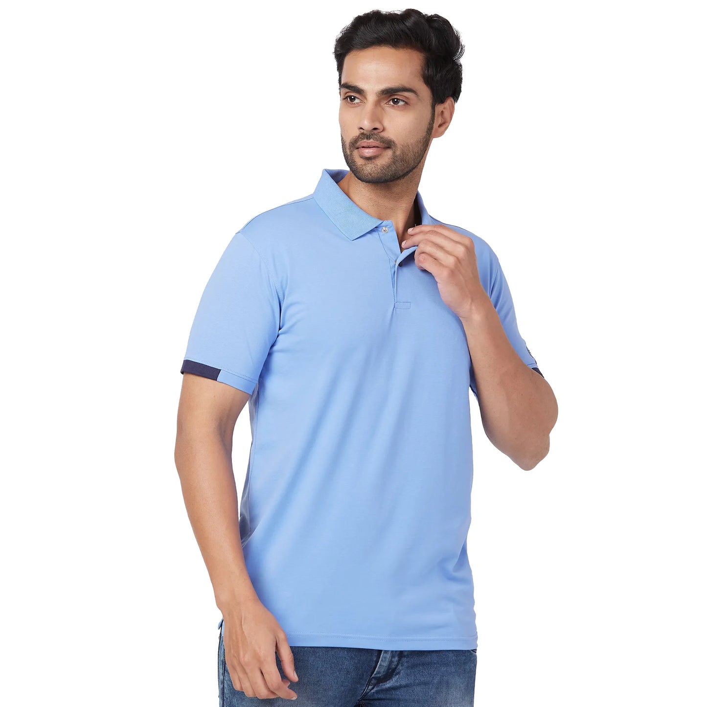 Park Avenue Men White Print Slim Fit Cotton Blend Round Neck T-Shirt