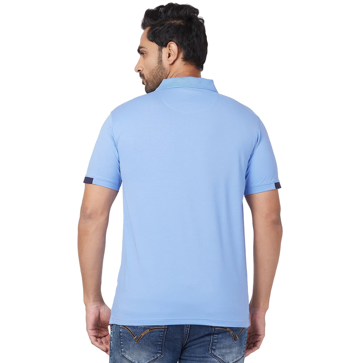 Park Avenue Men White Print Slim Fit Cotton Blend Round Neck T-Shirt