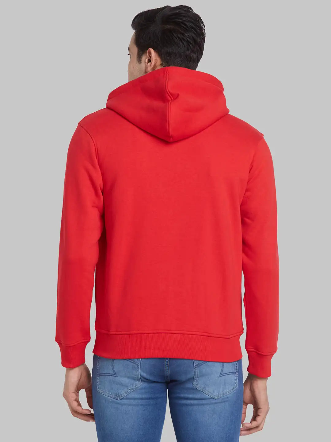 Raymond Men White Solid Regular Fit Cotton Blend Sweatshirt