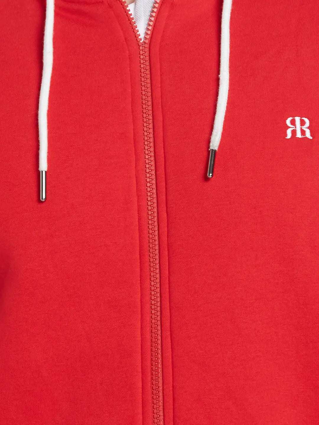 Raymond Men White Solid Regular Fit Cotton Blend Sweatshirt