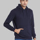 Raymond Men Black Solid Regular Fit Cotton Blend Sweatshirt