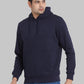 Raymond Men Black Solid Regular Fit Cotton Blend Sweatshirt