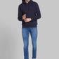 Raymond Men Black Solid Regular Fit Cotton Blend Sweatshirt