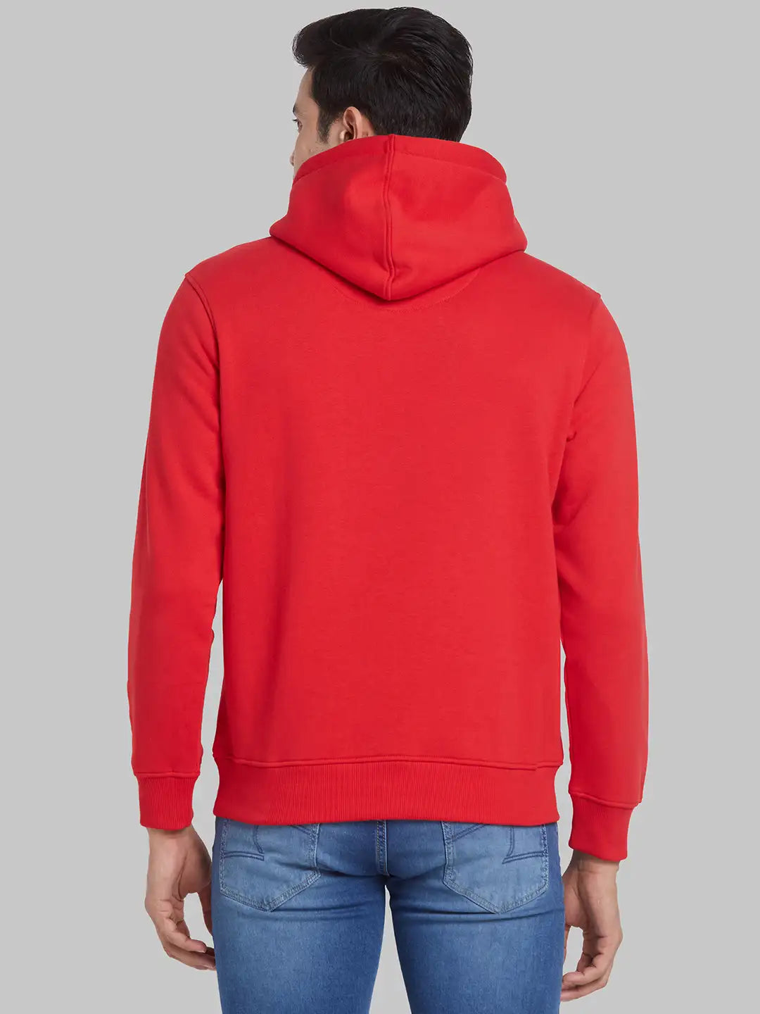Raymond Men White Solid Regular Fit Cotton Blend Sweatshirt