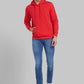 Raymond Men White Solid Regular Fit Cotton Blend Sweatshirt