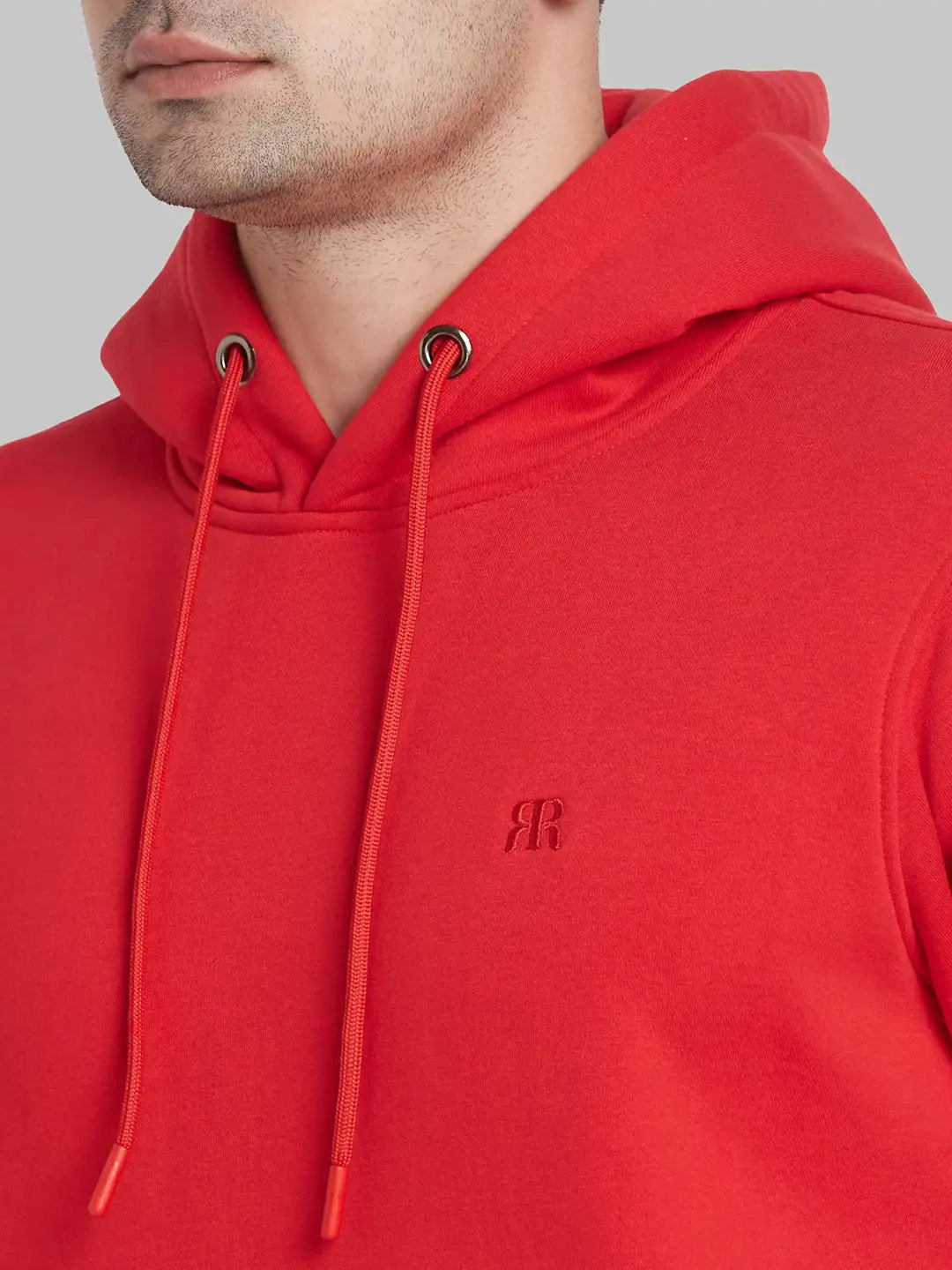 Raymond Men White Solid Regular Fit Cotton Blend Sweatshirt