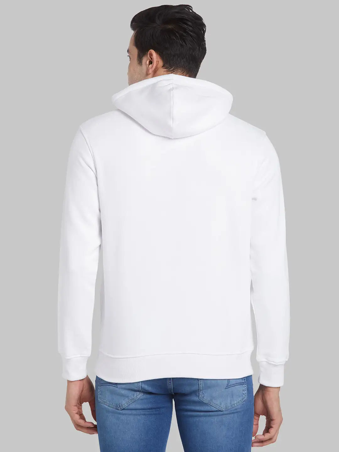 Raymond Men Grey Solid Regular Fit Cotton Blend High Neck Sweatshirt