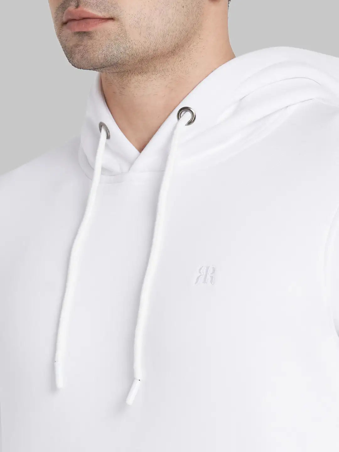Raymond Men Grey Solid Regular Fit Cotton Blend High Neck Sweatshirt