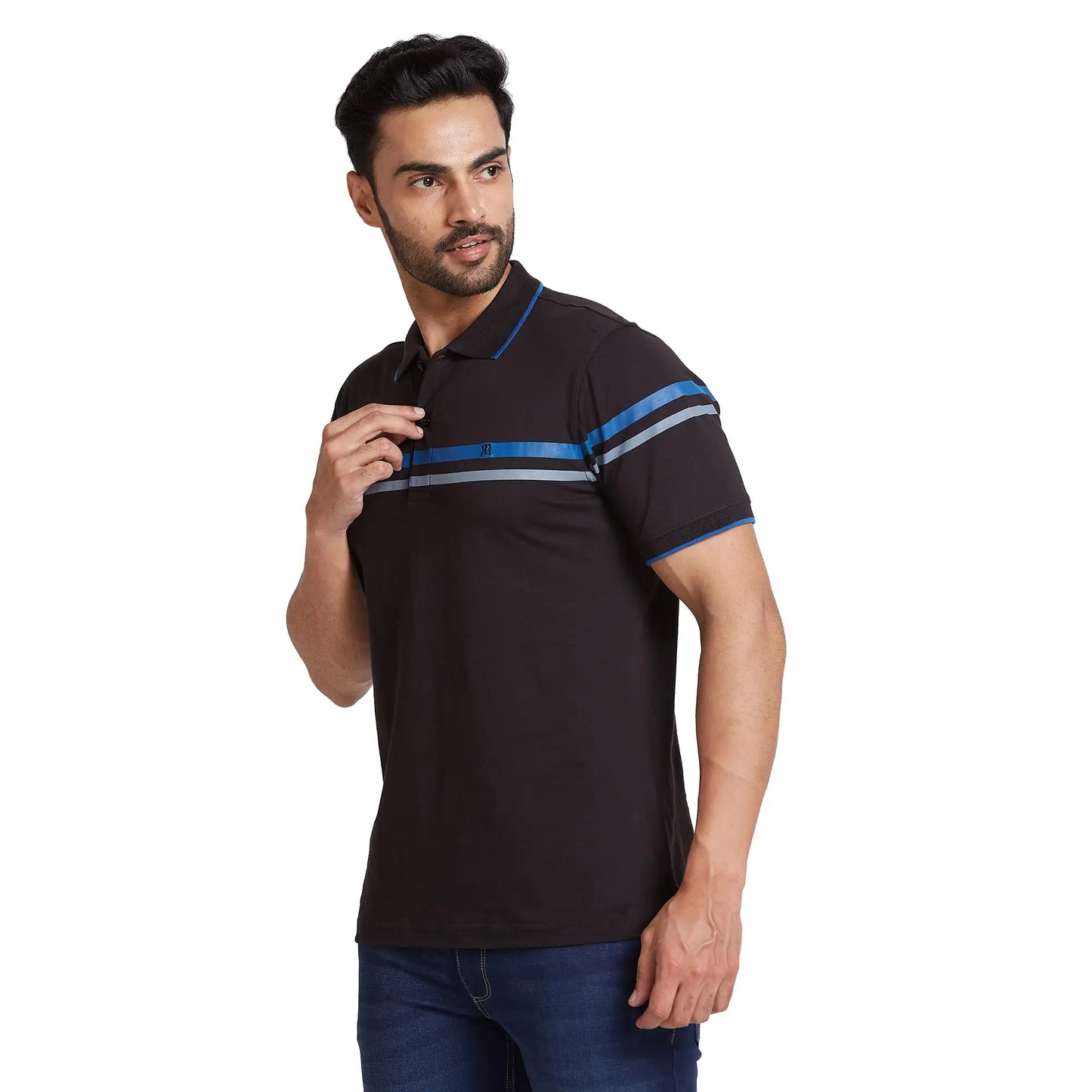 Men Slim Fit Blue Shirt