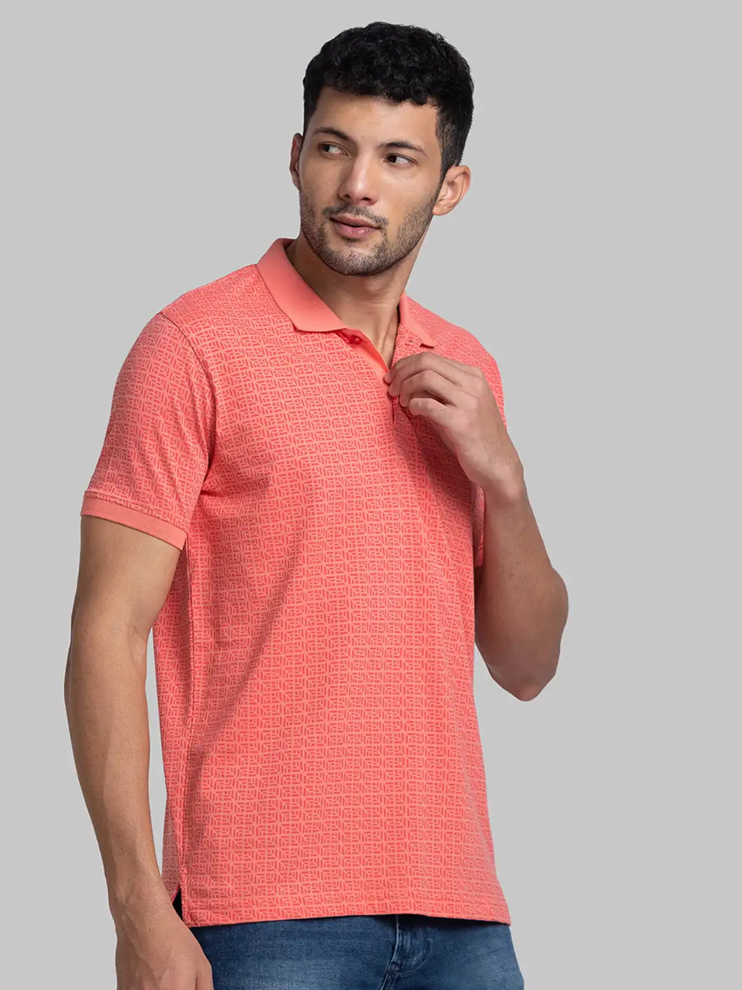 Men Slim Fit Dark Maroon Polo