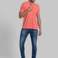 Men Slim Fit Dark Maroon Polo