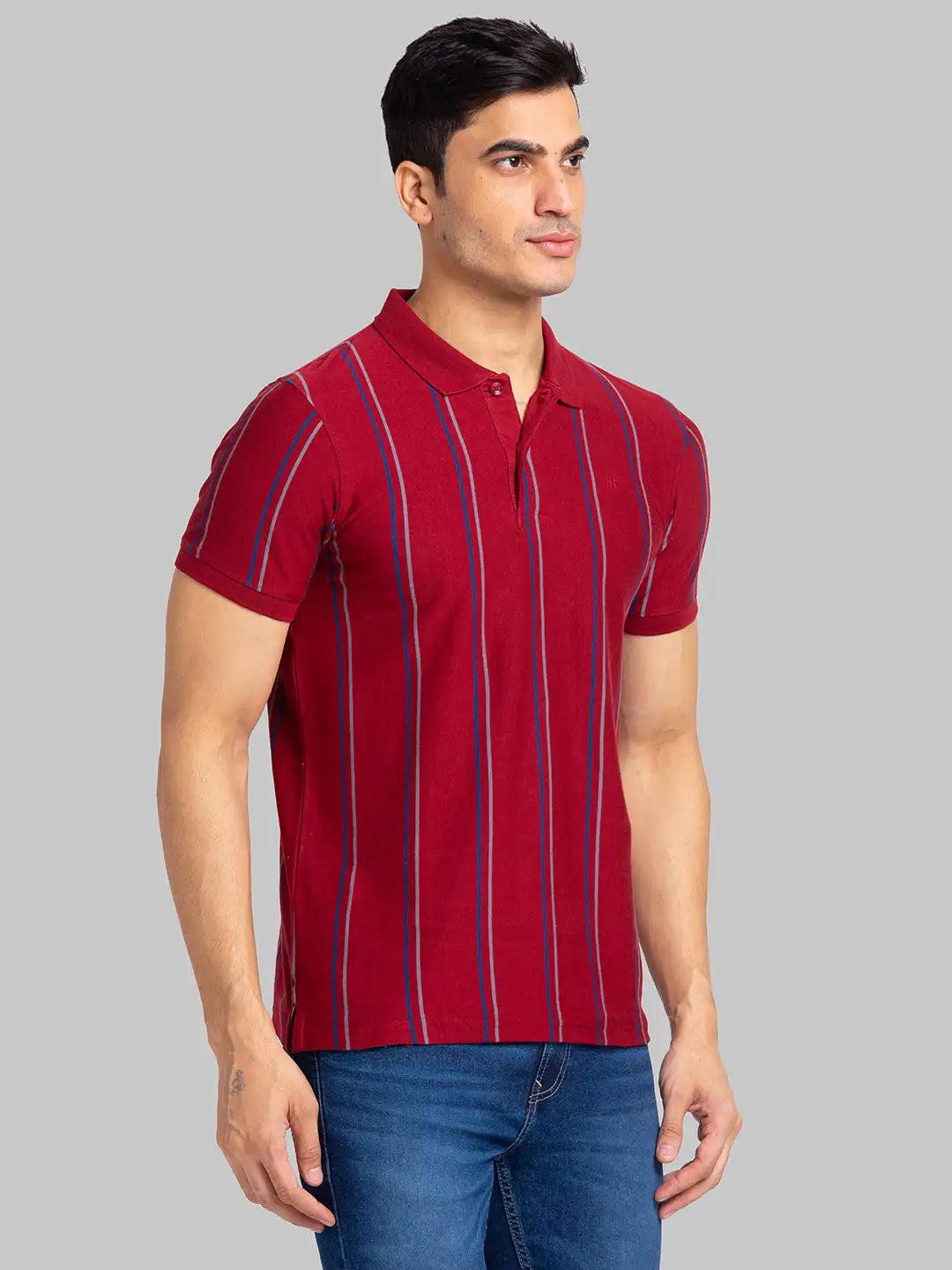 Men Slim Fit Dark Green Polo