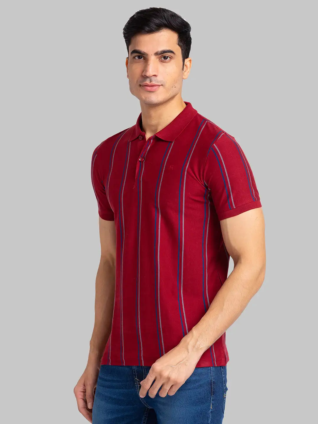 Men Slim Fit Dark Green Polo
