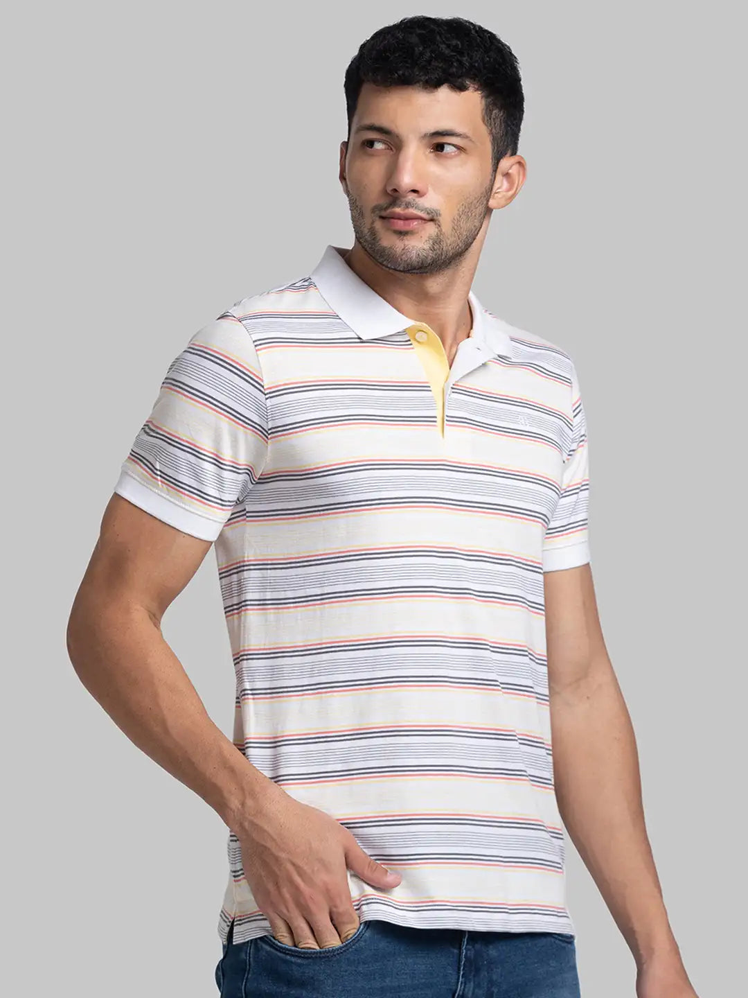 Men Contemporary Fit Dark Blue Polo