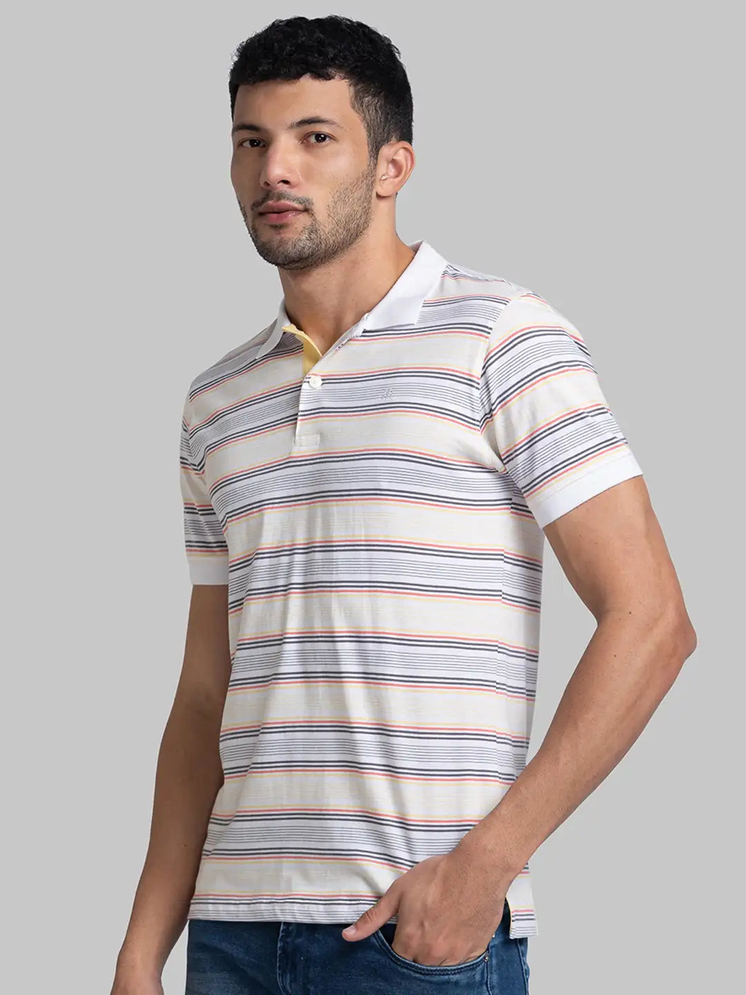 Men Contemporary Fit Dark Blue Polo