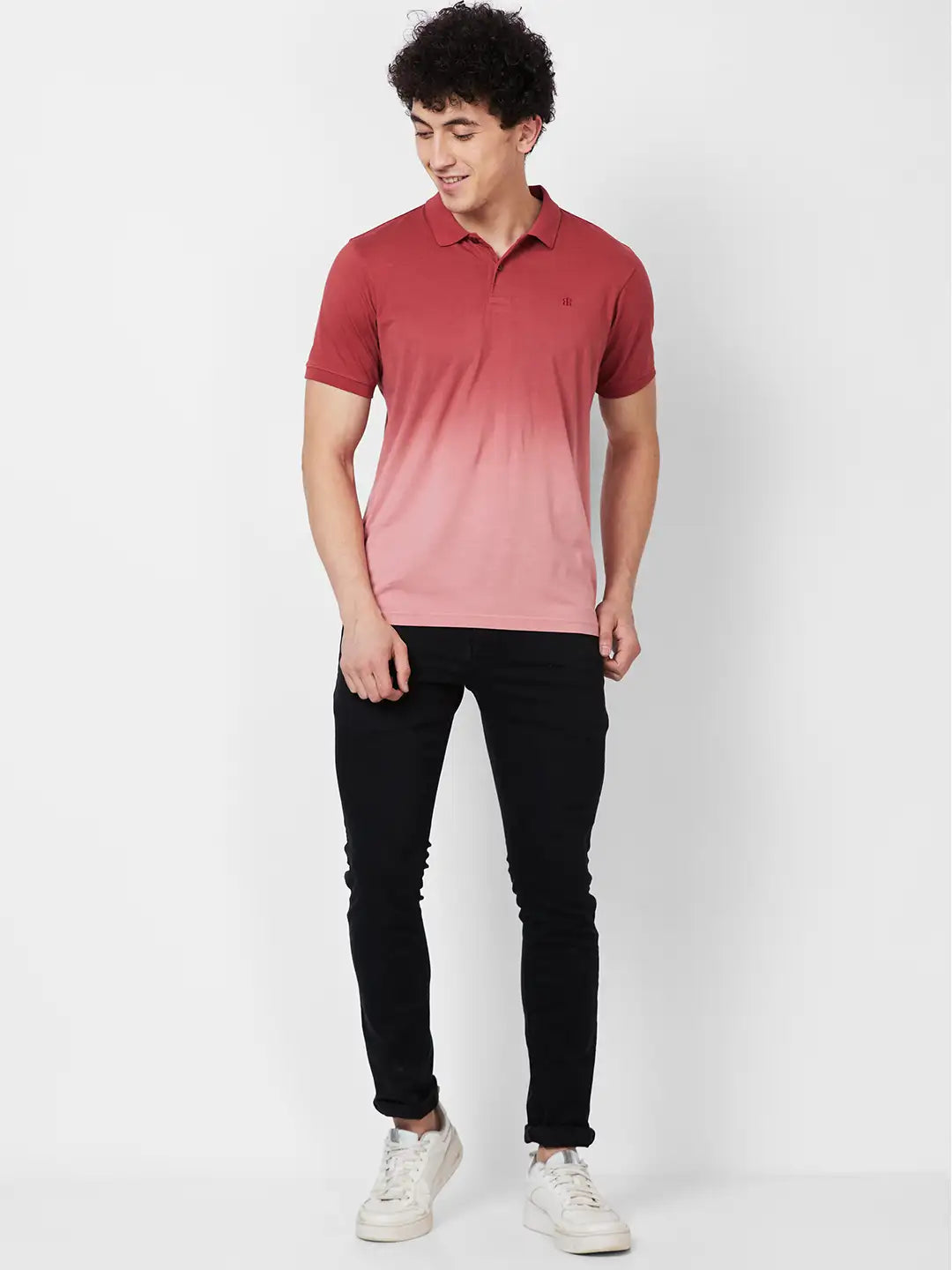 Raymond Contemporary Fit Solid Black T-Shirt