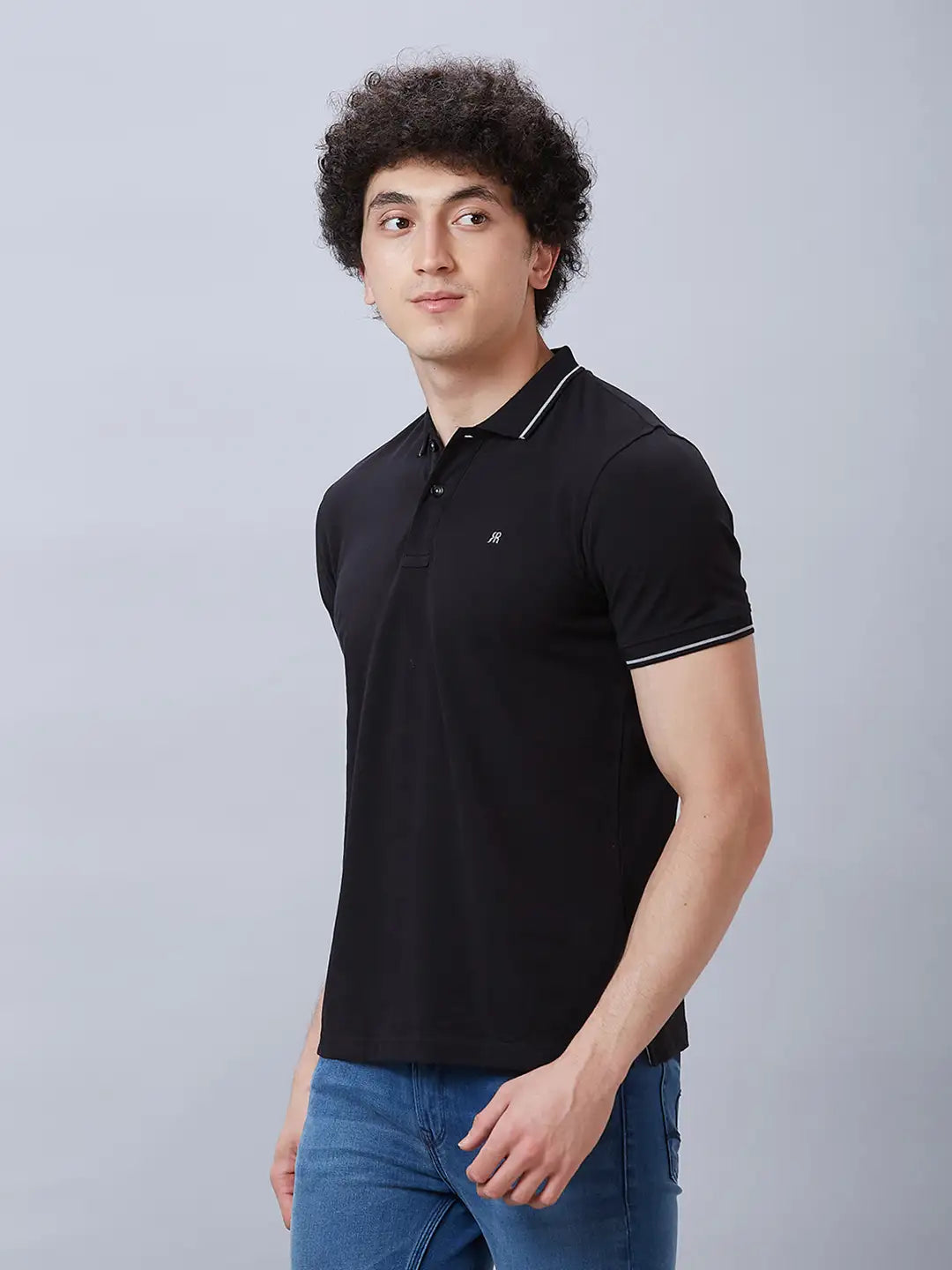Raymond Men Red Solid Contemporary Fit Cotton T-Shirt