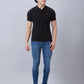 Raymond Men Red Solid Contemporary Fit Cotton T-Shirt
