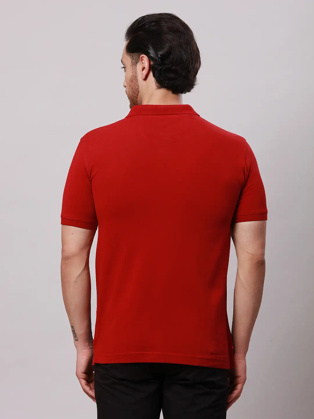 Raymond Men Red Oxford Slim Fit Cotton Shirt