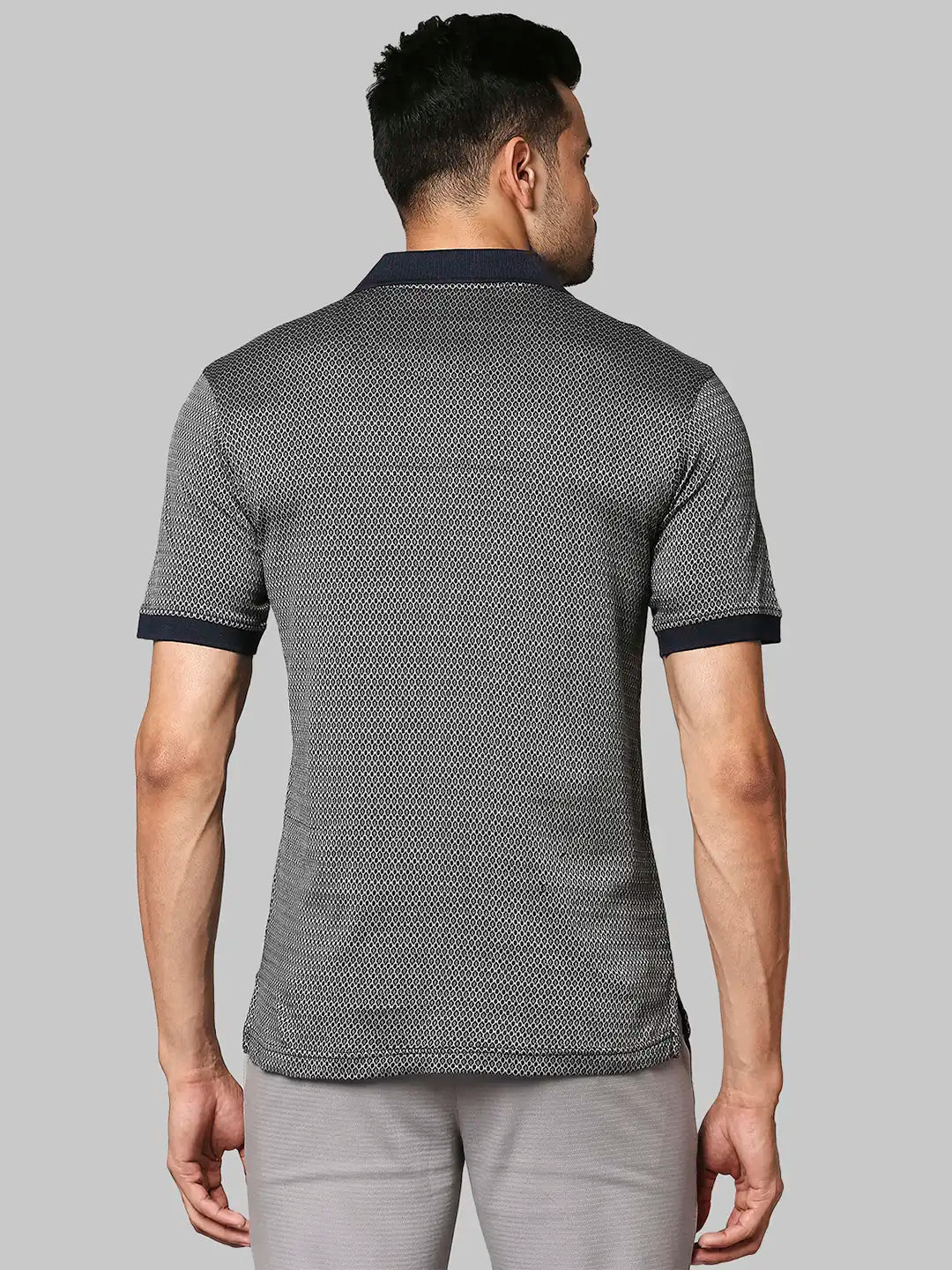 Men Contemporary Fit Dark Blue Polo