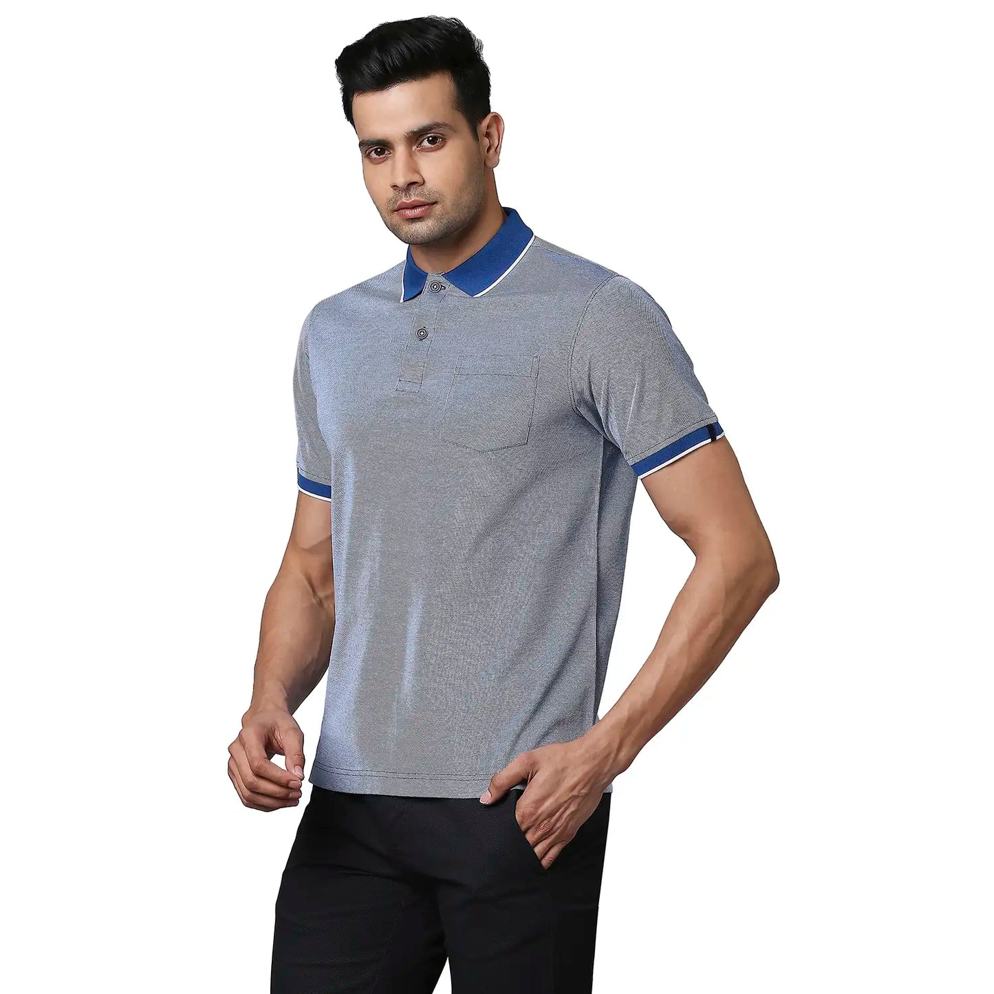 Men Contemporary Fit Dark Green Polo