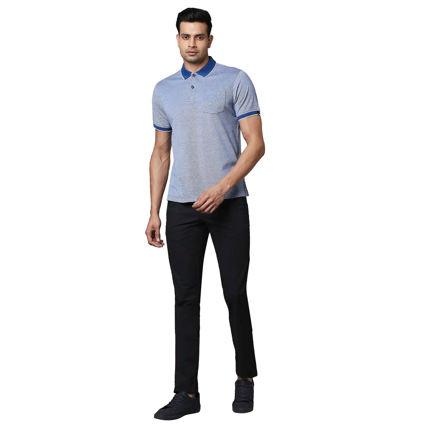 Men Contemporary Fit Dark Green Polo
