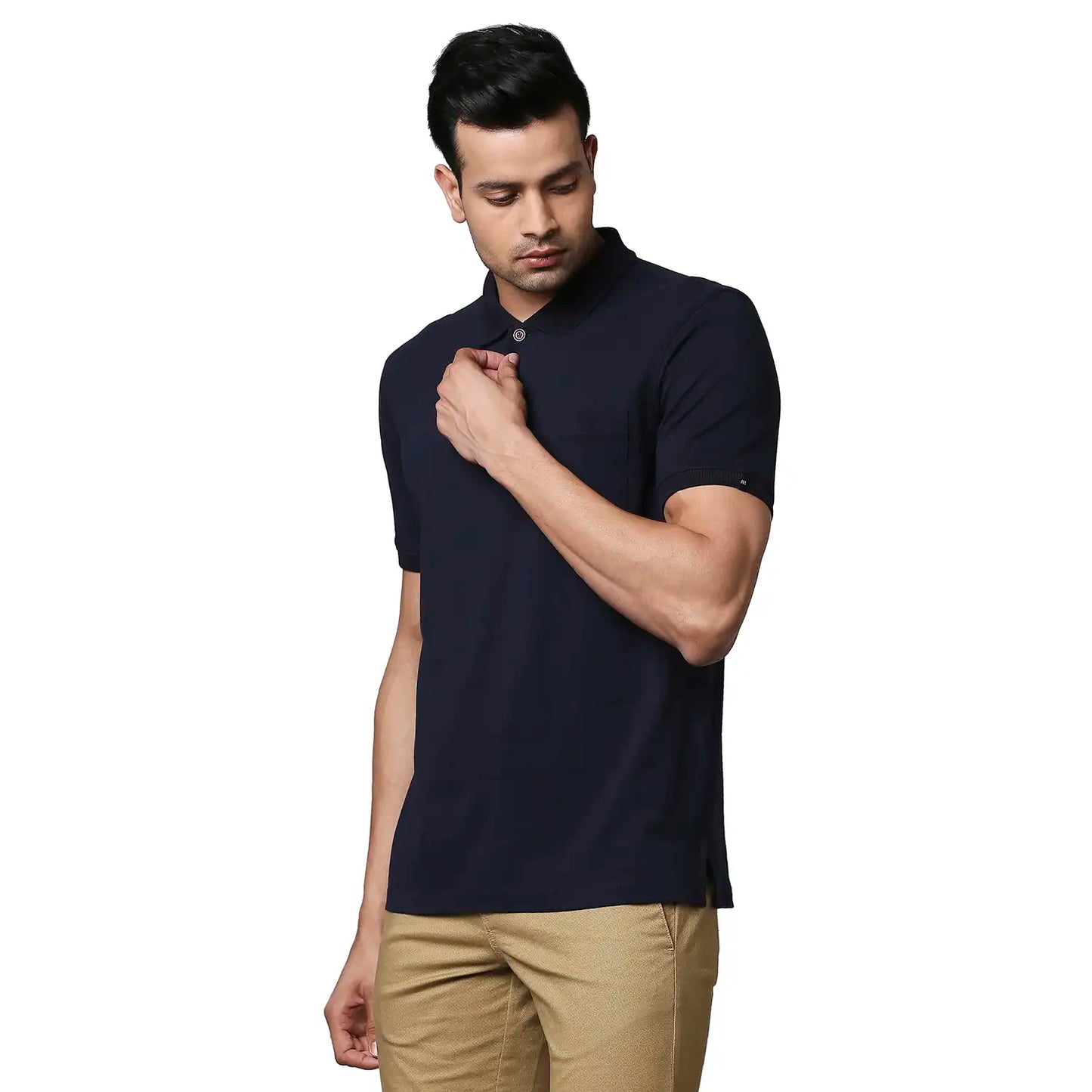 Men Contemporary Fit Dark Maroon T-Shirt