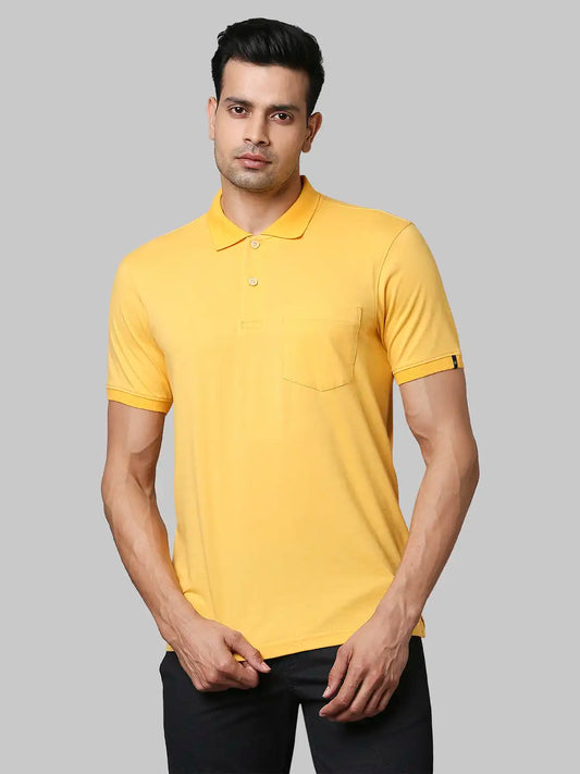 Men Regular Fit Blue Polo
