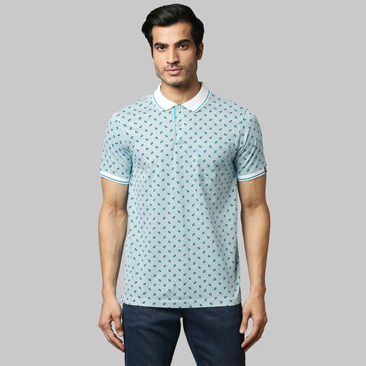 Men Slim Fit Green Shirt