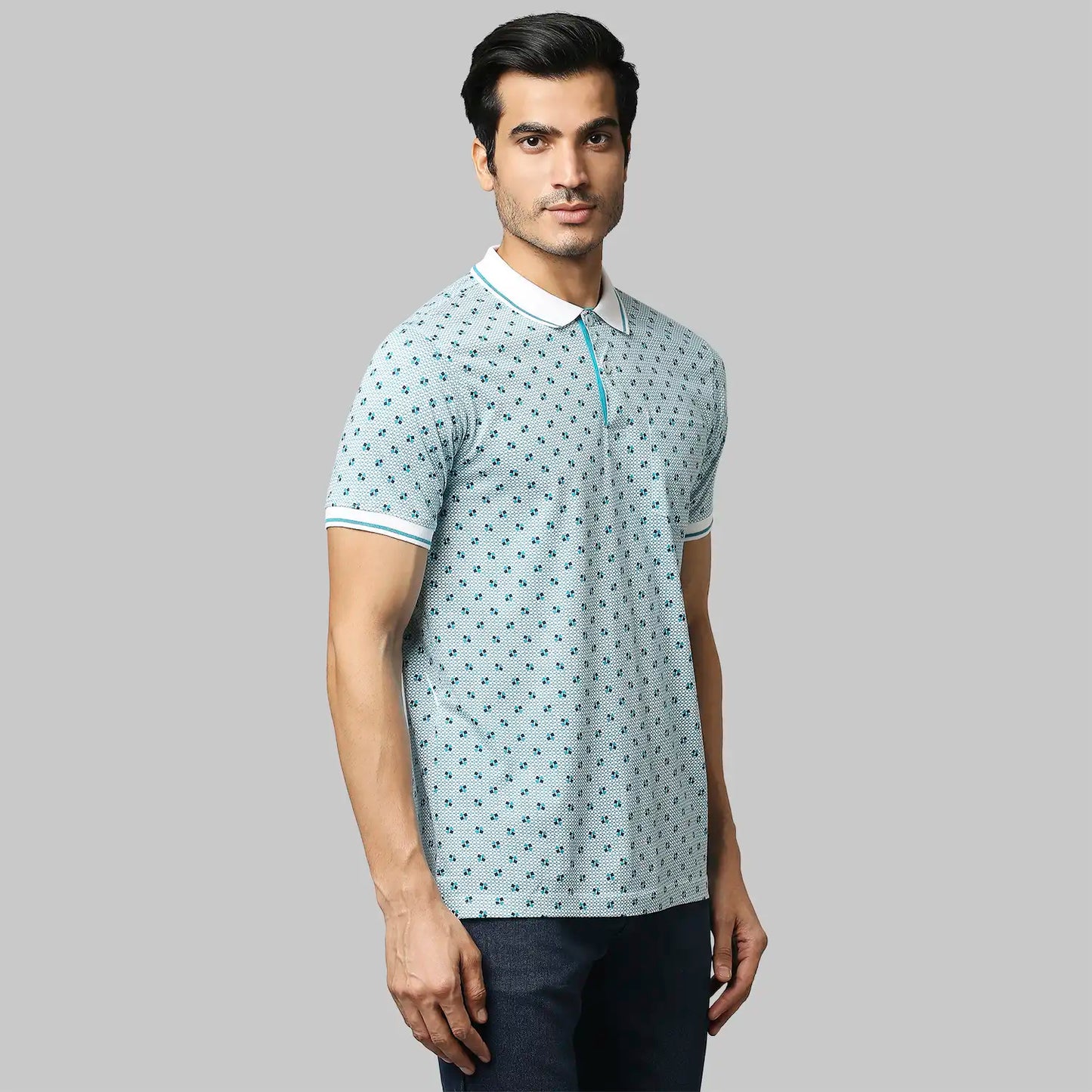 Men Slim Fit Green Shirt