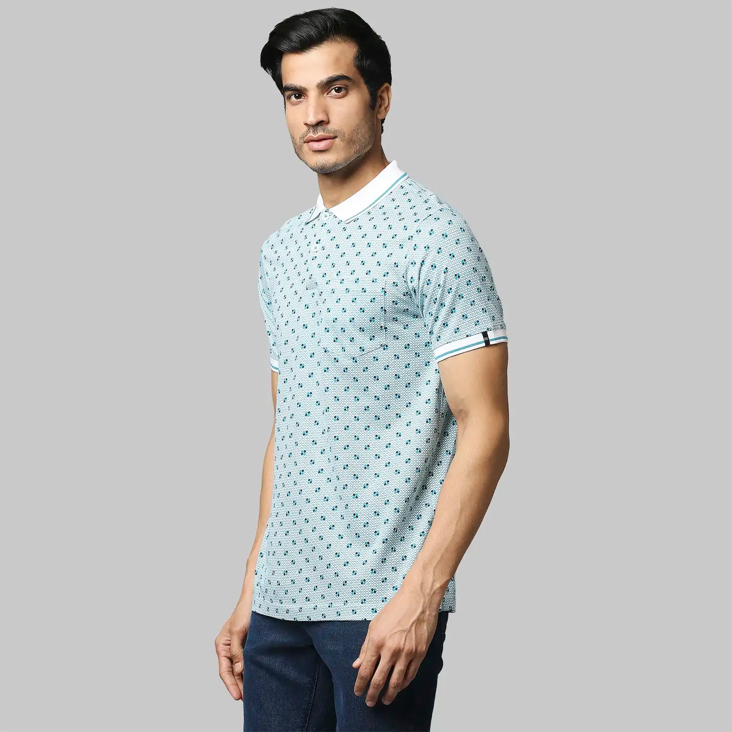 Men Slim Fit Green Shirt
