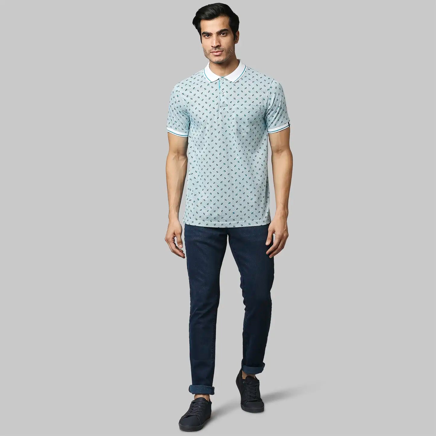 Men Slim Fit Green Shirt