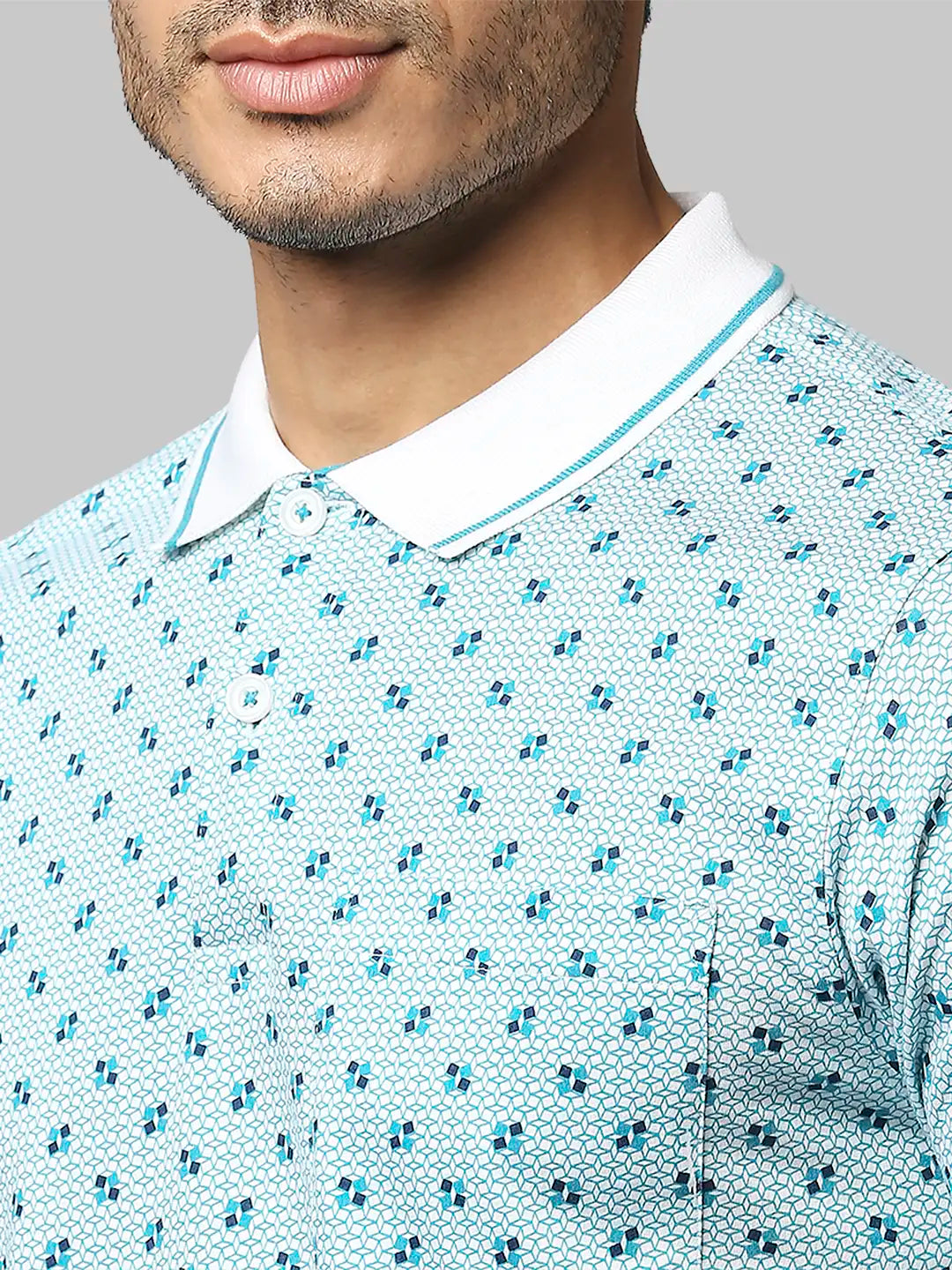 Men Slim Fit Green Shirt