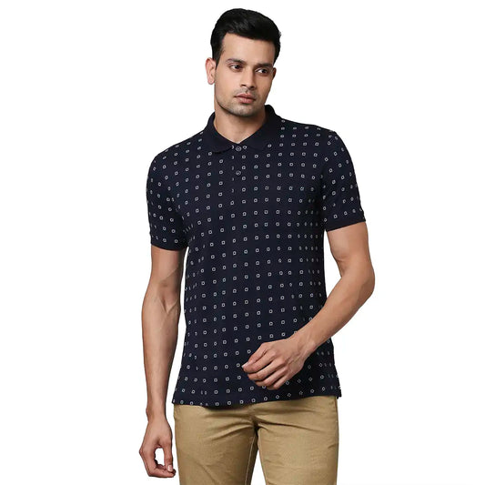 Men Regular Fit Black Polo