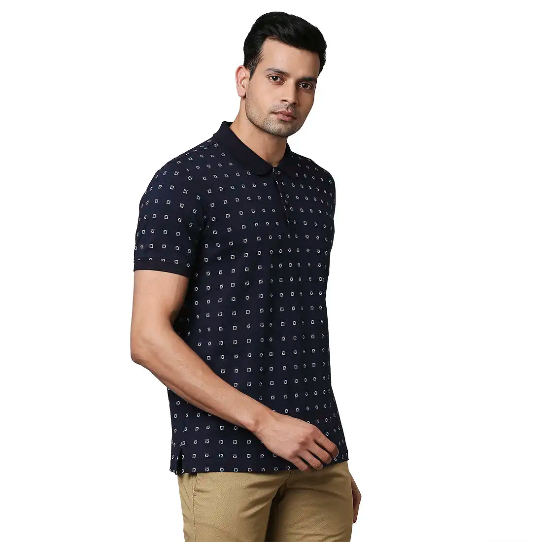 Men Regular Fit Black Polo