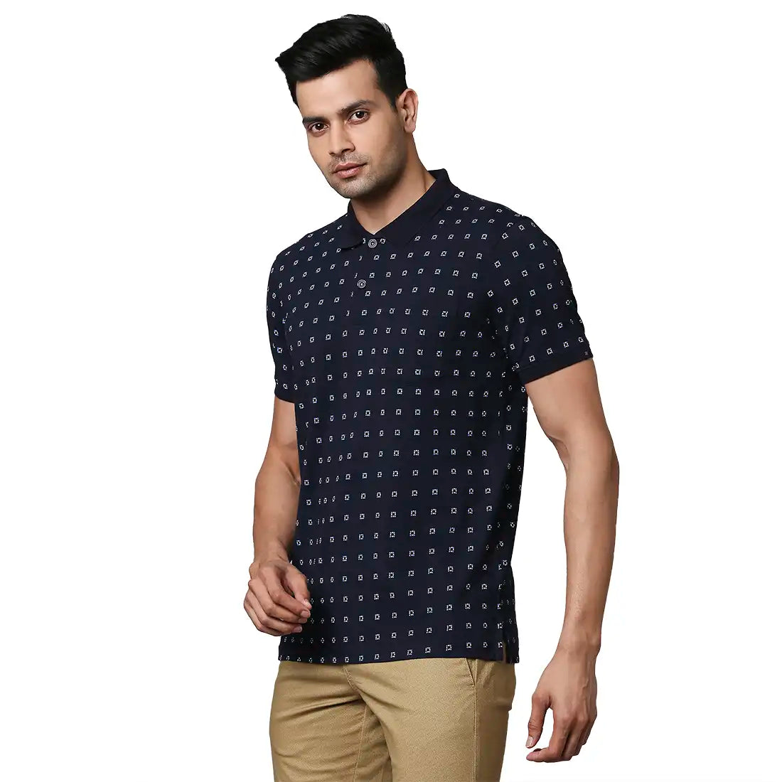 Men Regular Fit Black Polo