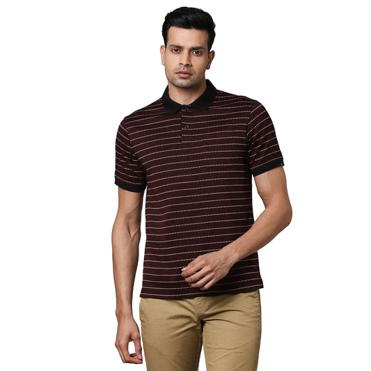 Men Contemporary Fit Dark Blue Polo