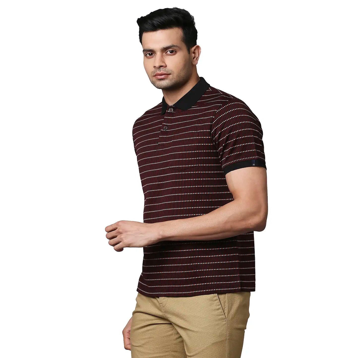 Men Contemporary Fit Dark Blue Polo