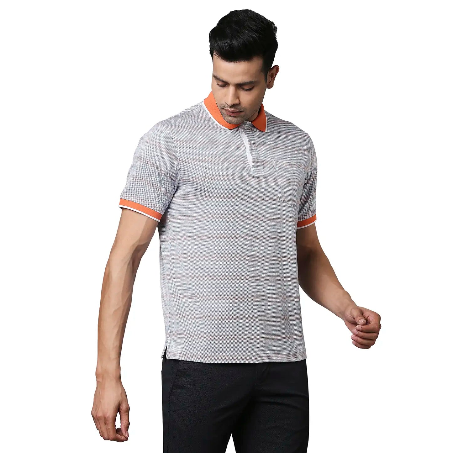 Men Contemporary Fit Dark Maroon T-Shirt