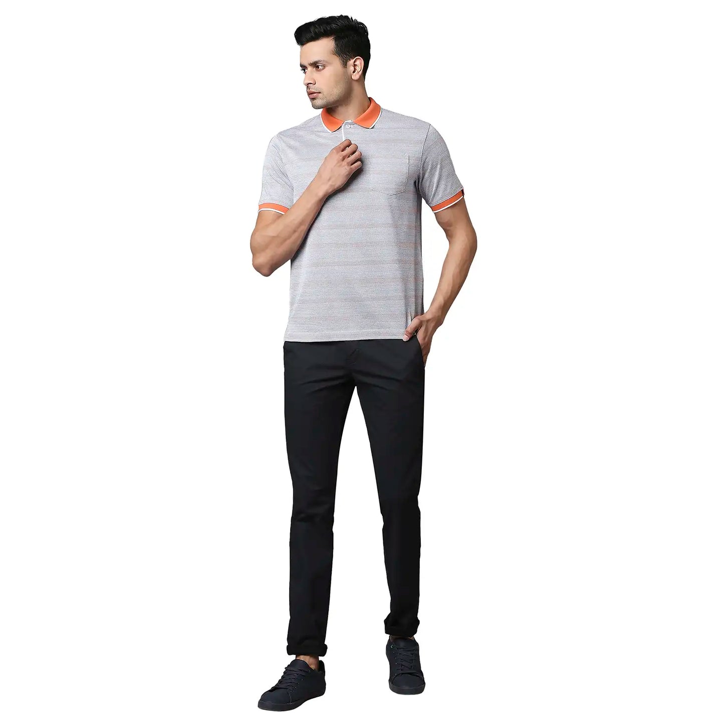 Men Contemporary Fit Dark Maroon T-Shirt