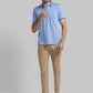 Men Regular Fit Blue Polo