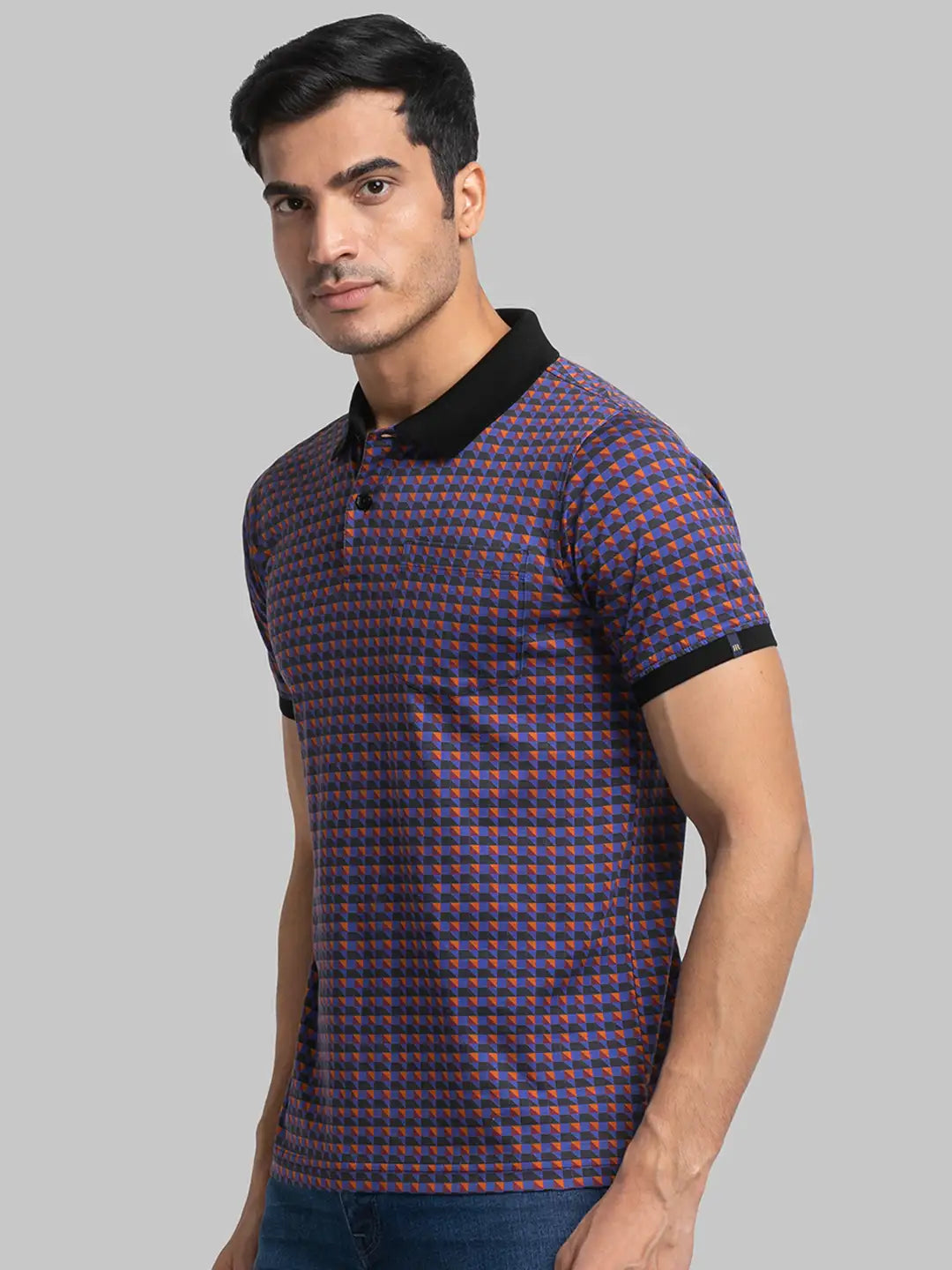 Men Regular Fit Green T-Shirt & Polo