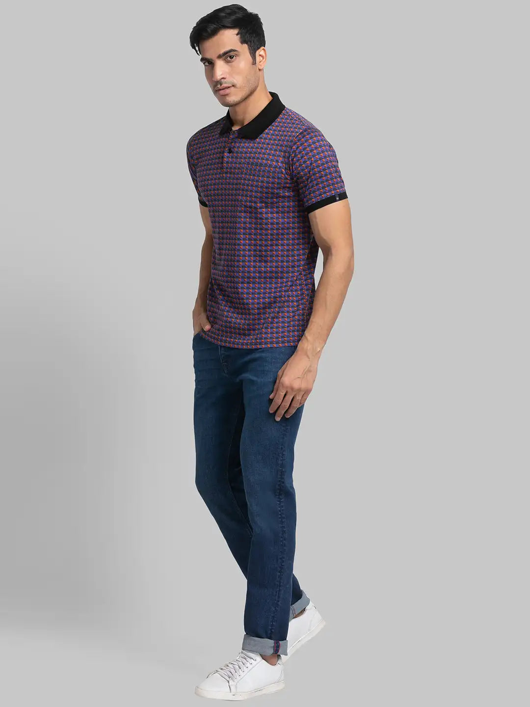 Men Regular Fit Green T-Shirt & Polo