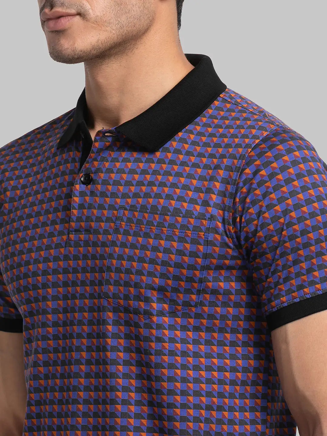 Men Regular Fit Green T-Shirt & Polo