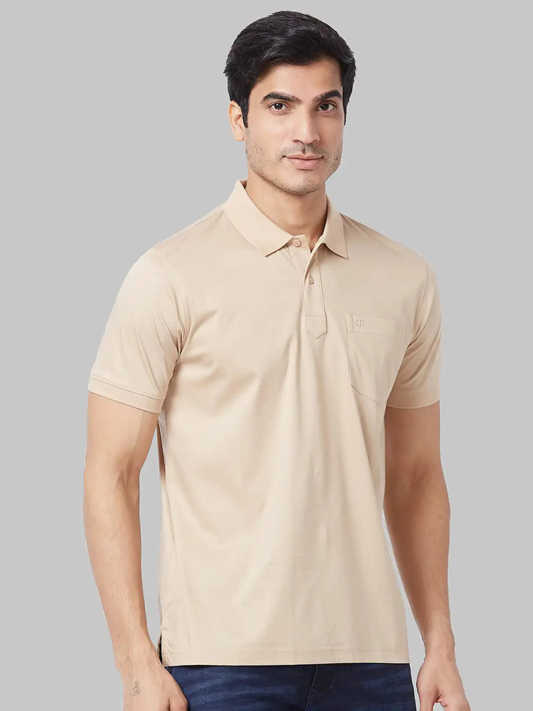 Men Orange Classic Fit Supima Cotton T-Shirt