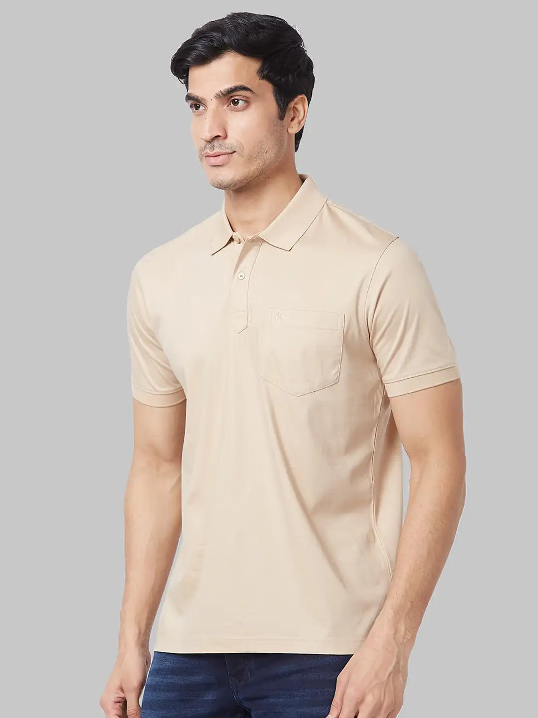 Men Orange Classic Fit Supima Cotton T-Shirt