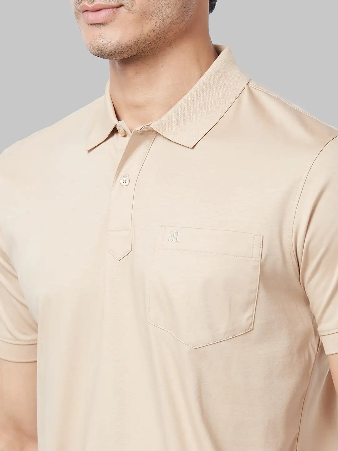 Men Orange Classic Fit Supima Cotton T-Shirt