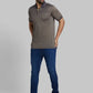 Raymond Men Blue Jacquard Contemporary Fit Cotton T-Shirt