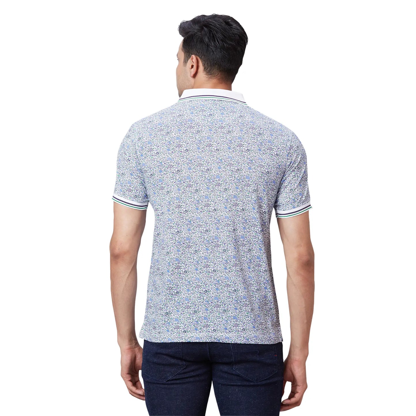 Men Orange Regular Fit Print Cotton T-Shirt